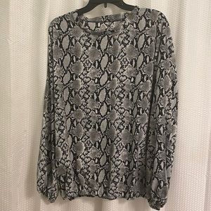 Snake skin chiffon blouse